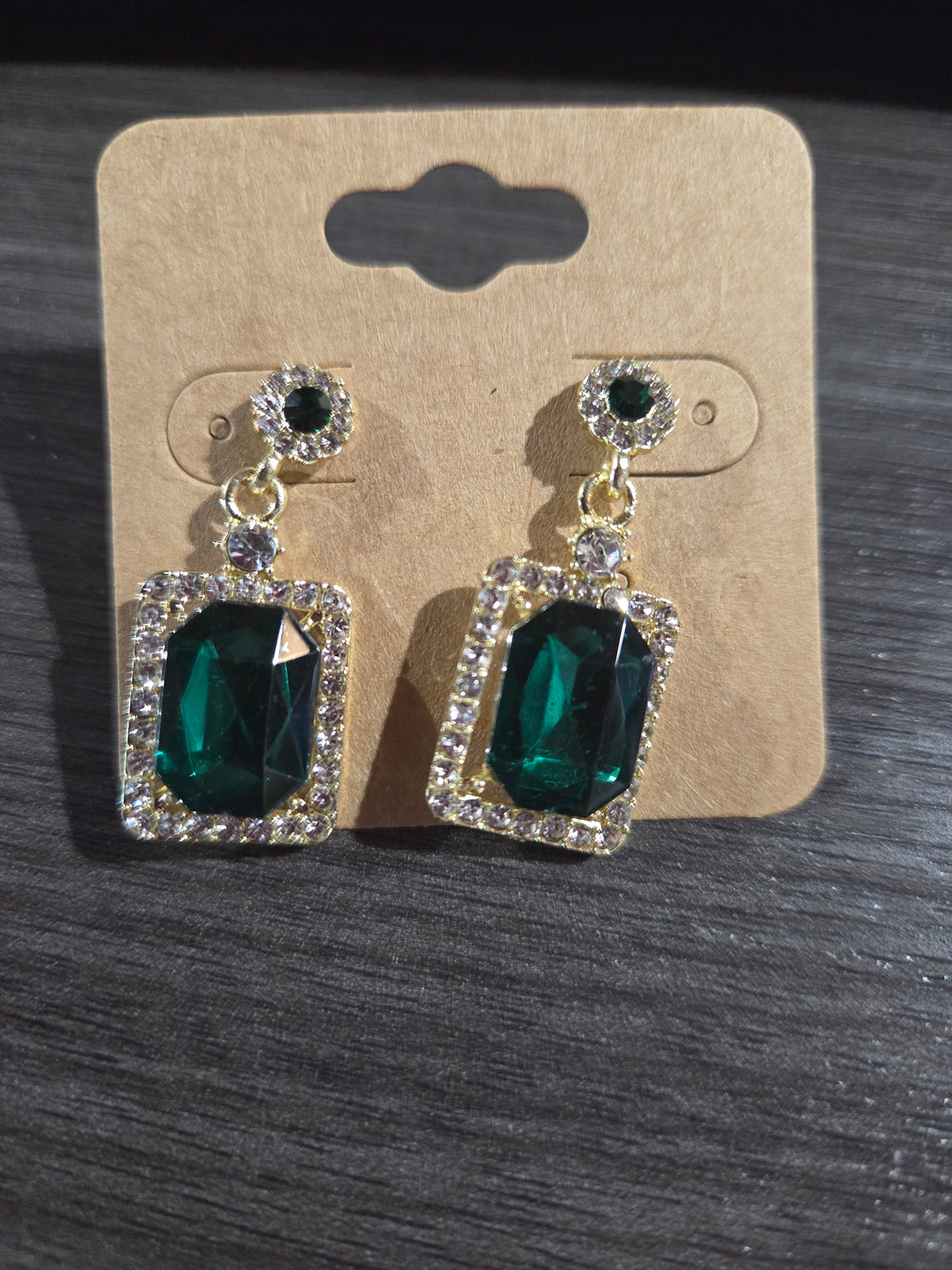 Grn Rhinestone Dangle