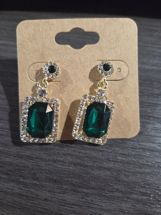 Grn Rhinestone Dangle