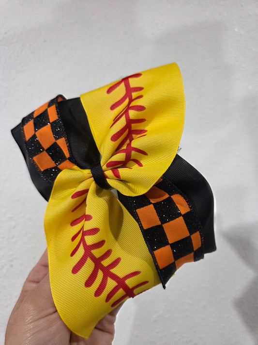 Softball/ Orange Checkered