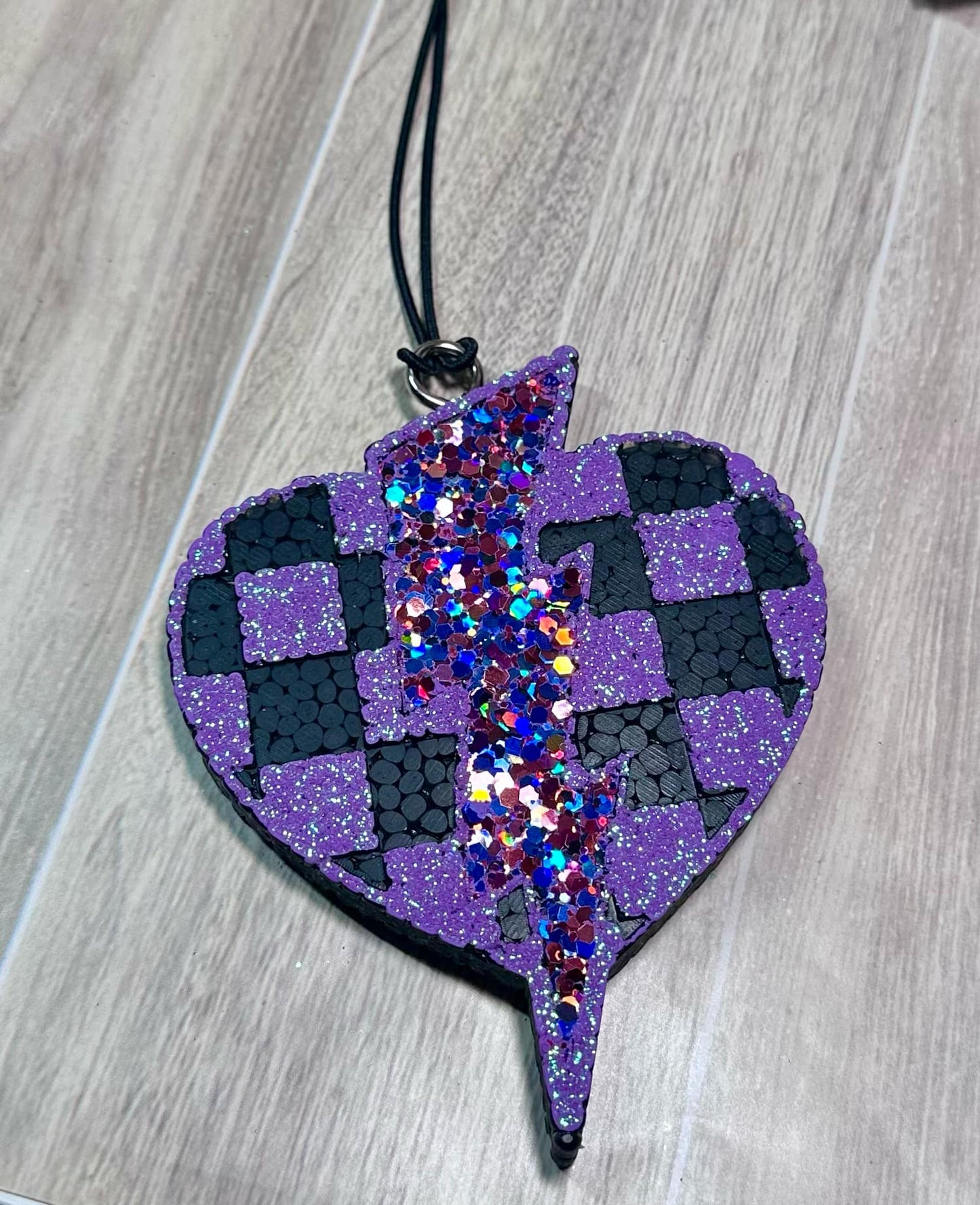 Purple Bolt Heart - Watermelon Jolly Rancher