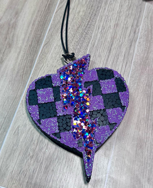 Purple Bolt Heart - Watermelon Jolly Rancher