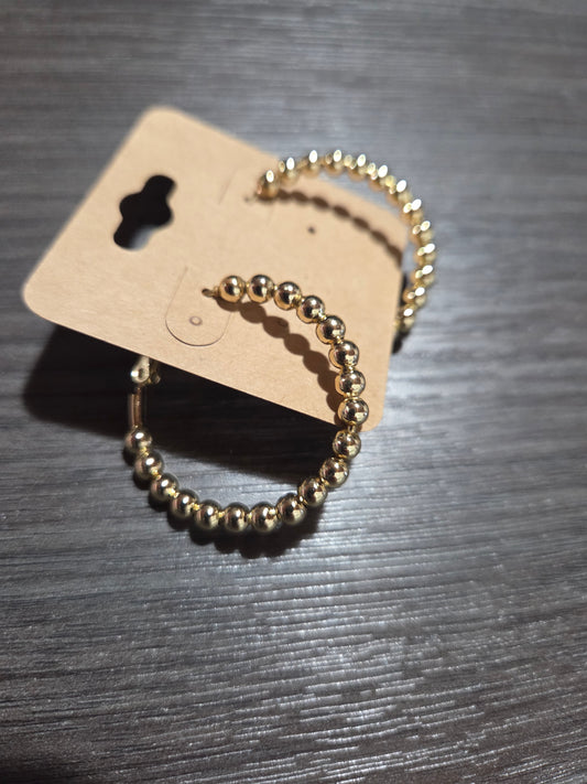 Gold Bead Ball Hoop