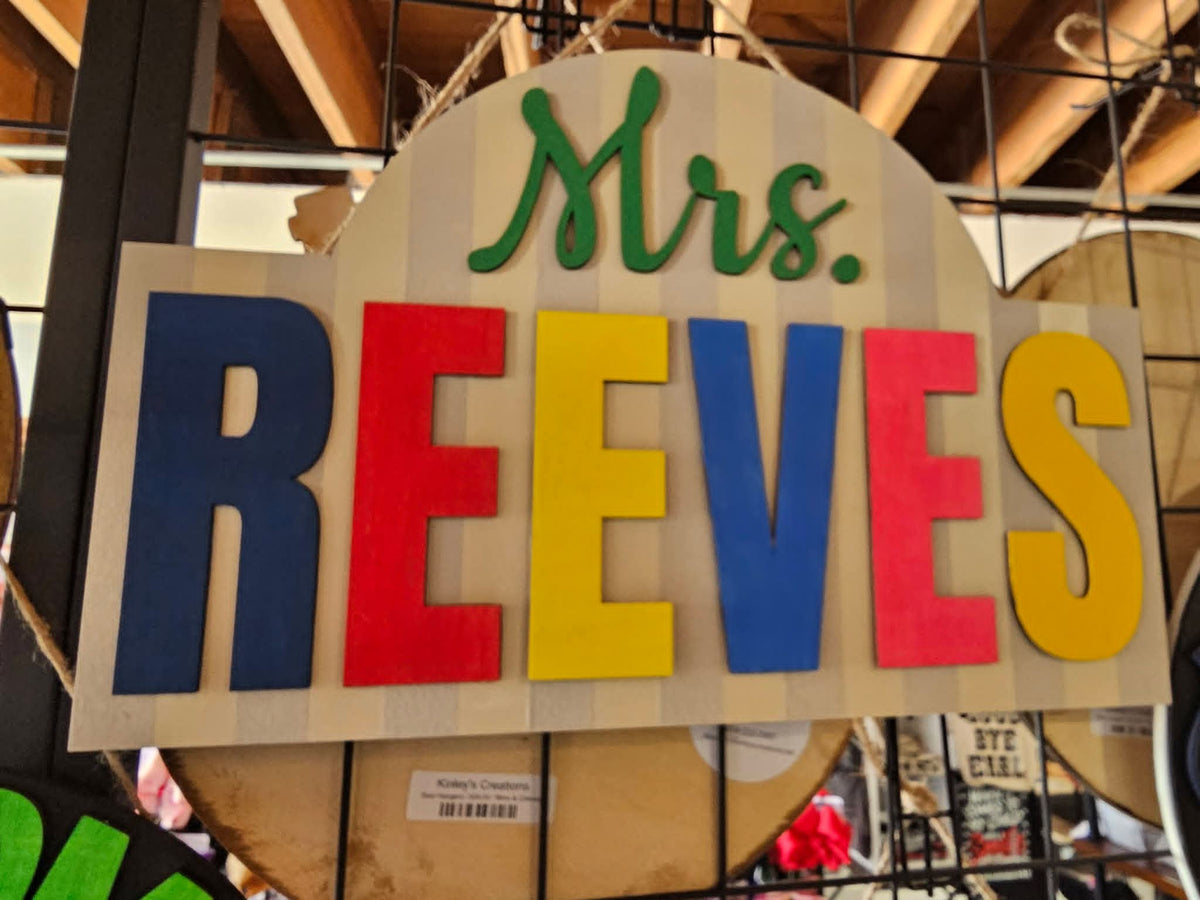 Teacher Name Sign