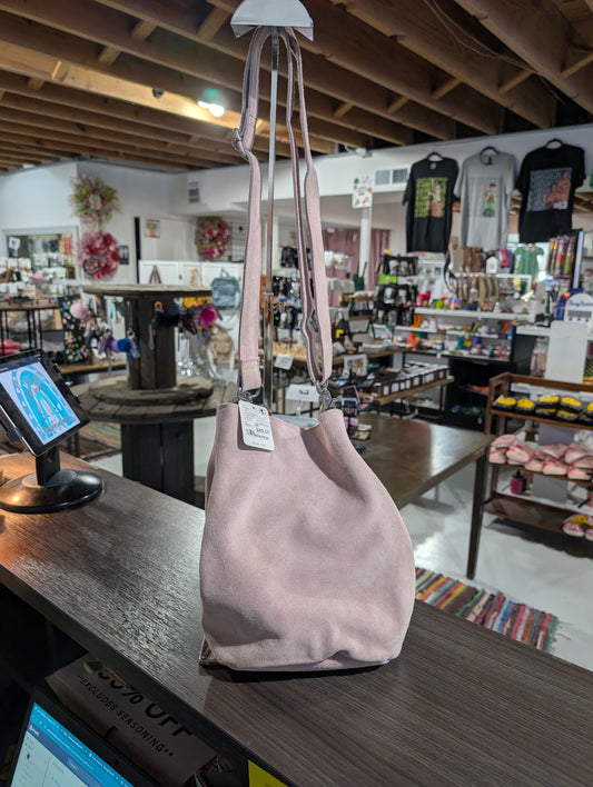 Free People Suede Crossbody - Pink Lemonade