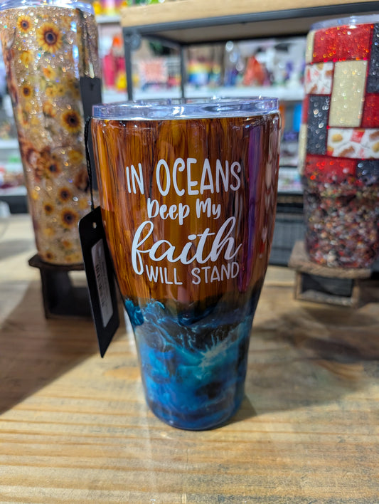30oz Oceans Deep Faith Stand