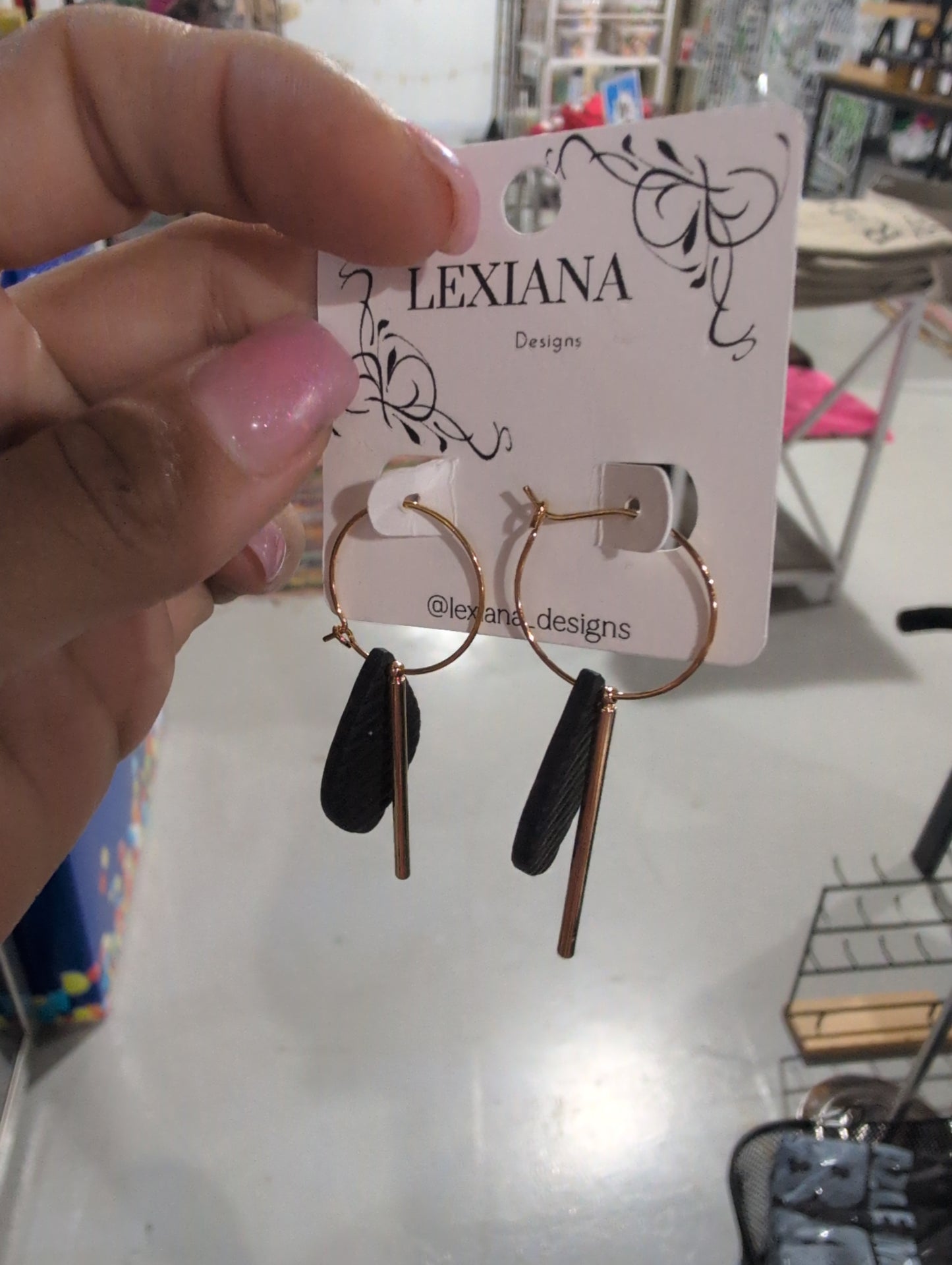 Black/Gold Hoop
