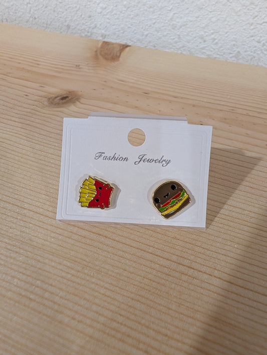 Burger Fries Stud