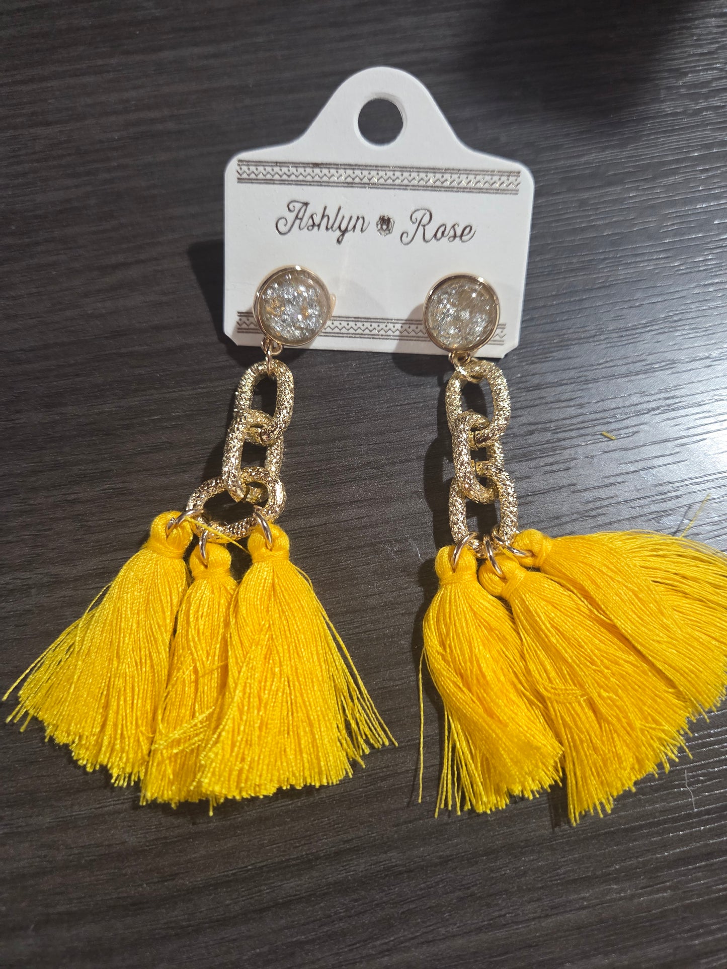 Yellow Fringe Dangle