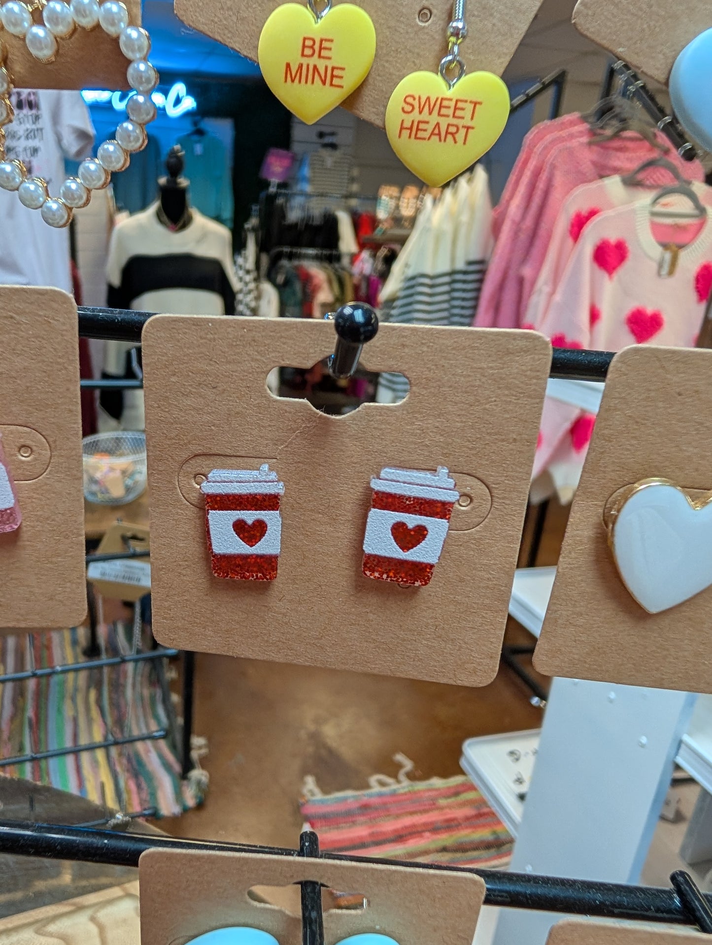 Heart Coffee Stud