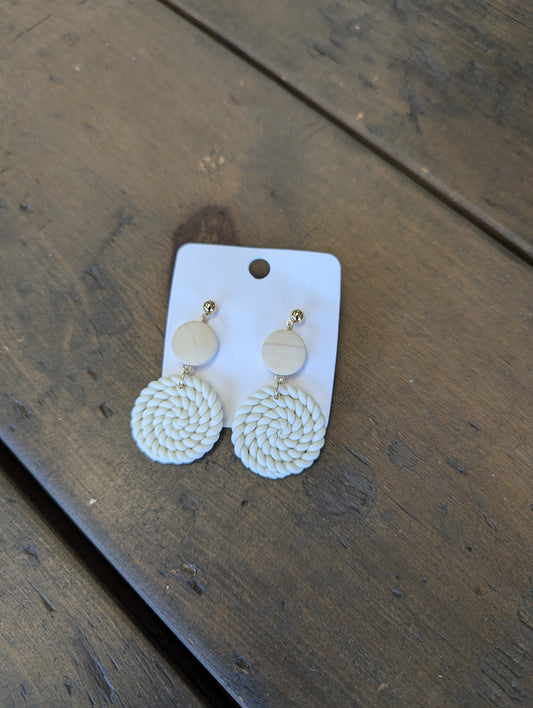 Nude Braided Earrings