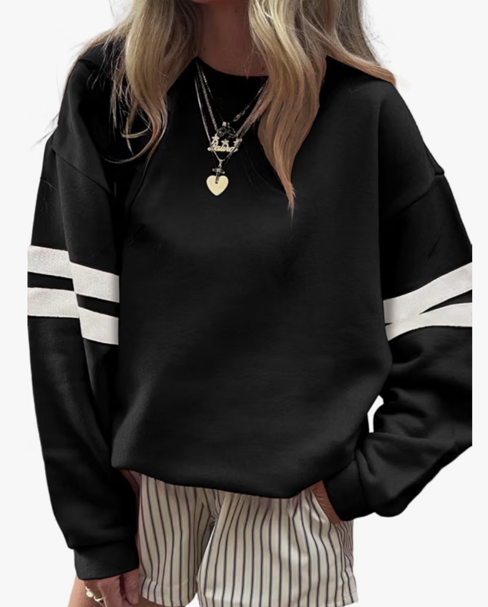 Black Stripe Pullover