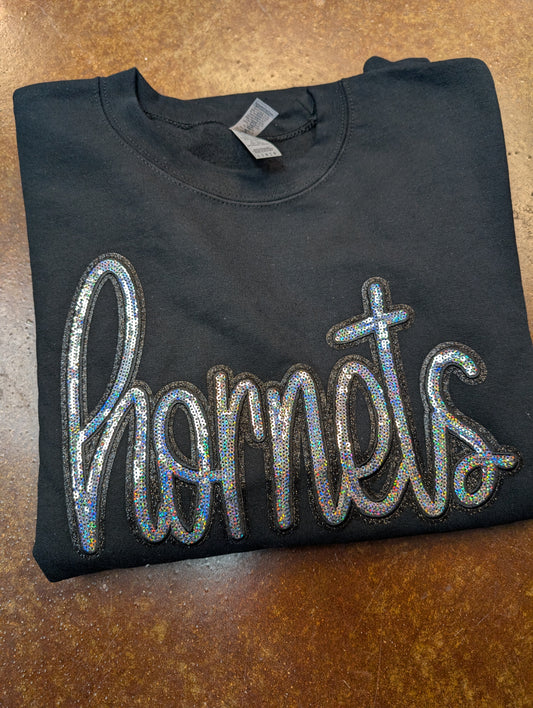 Hornets Sequin Patch Sweatshirt