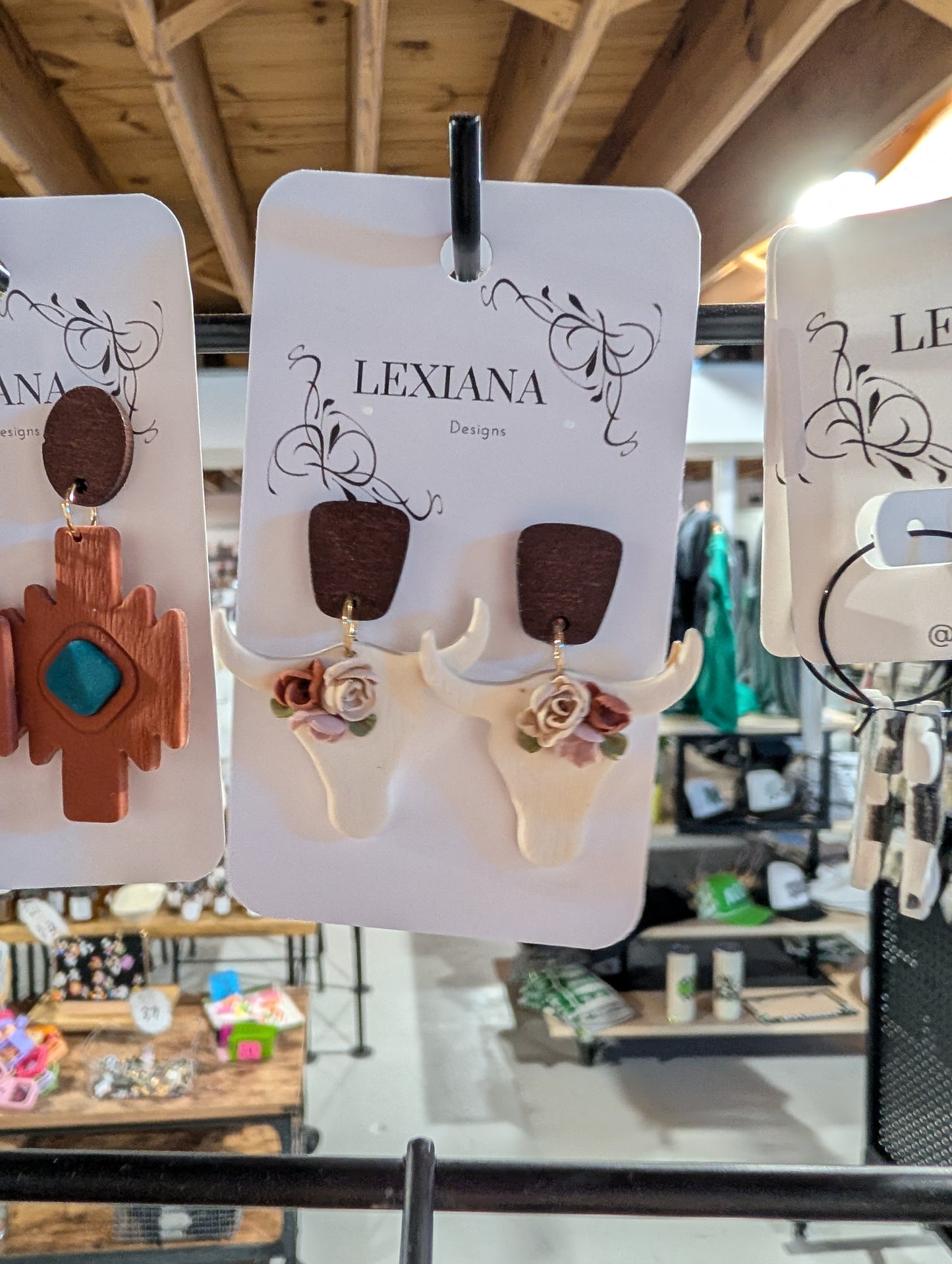 Floral Bull Earrings