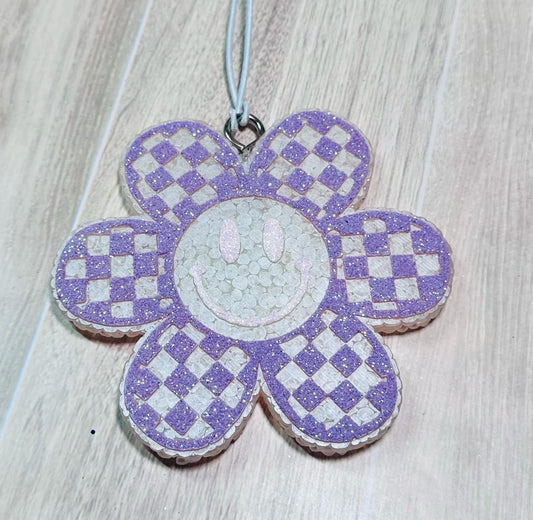 Purple Checkered Smile Flower - Pink Sugar
