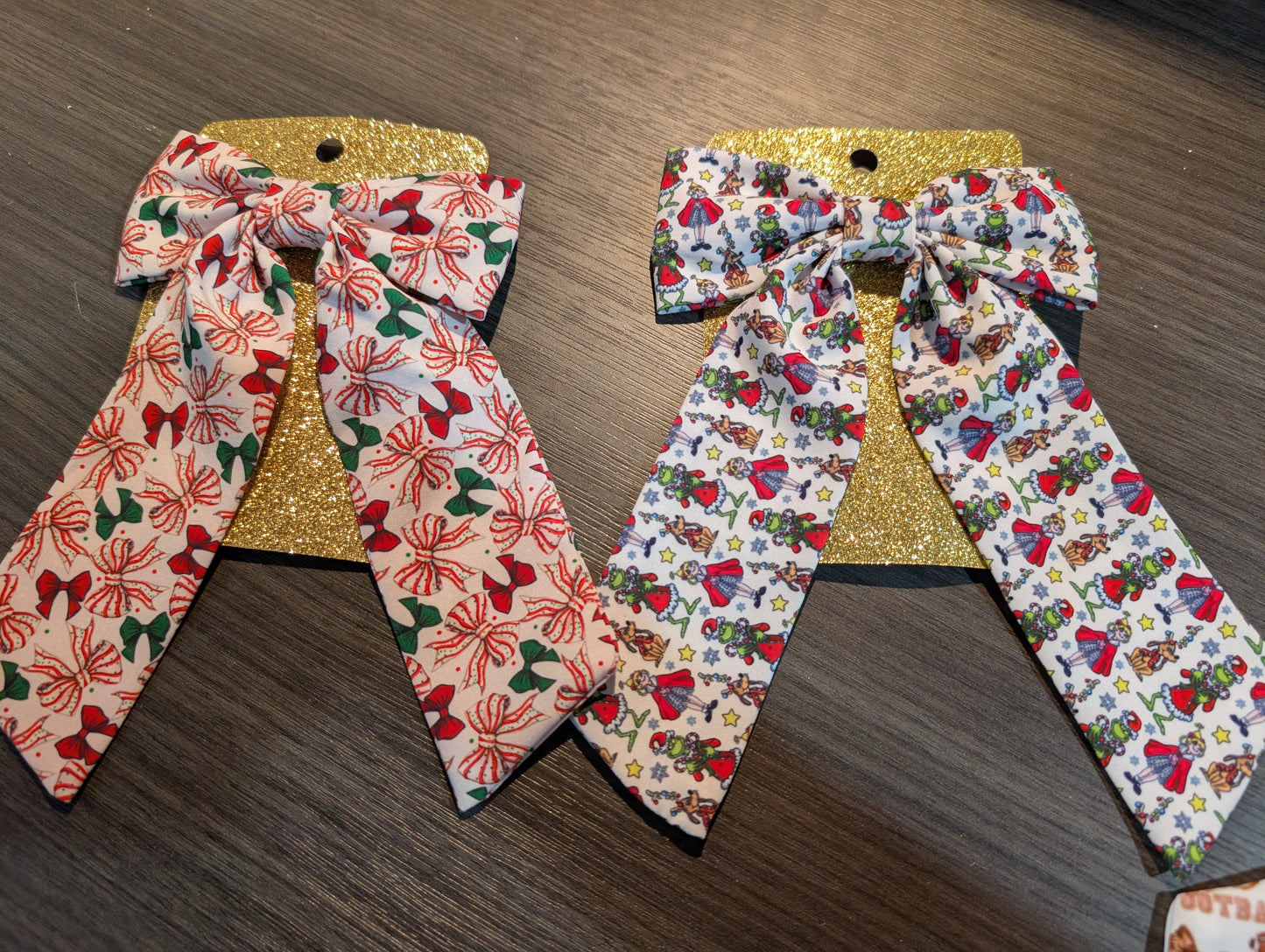 Small Christmas Fabric Bow