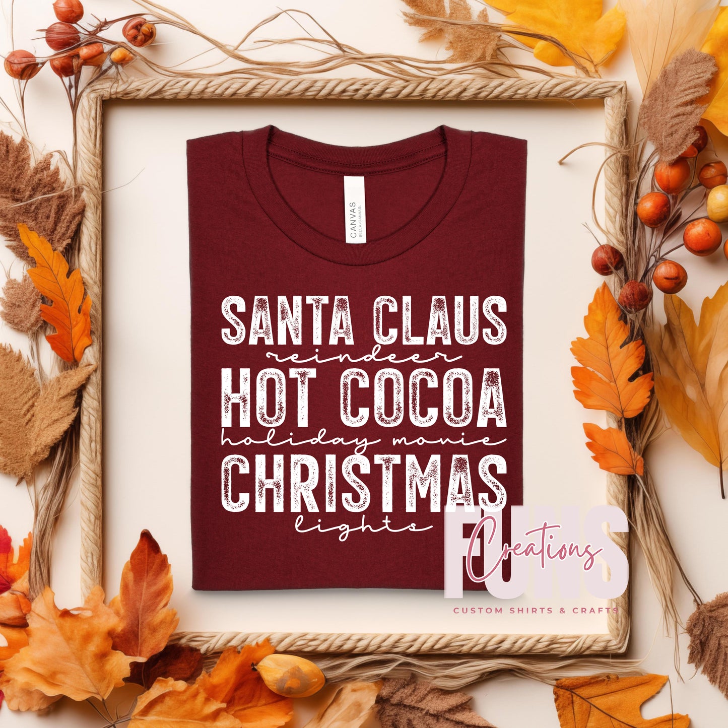 Santa Claus Cocoa Christmas DTF Transfer