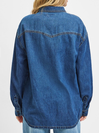 Western Yoke Dark Denim Shirt